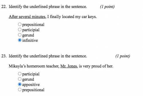 (15 points) Please check my english answers (it is about phrases)