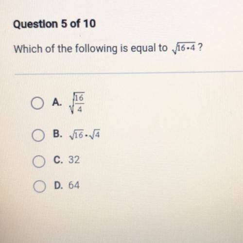 Please help which of the following is equal