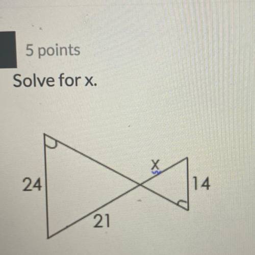 Solve for x.
X=
Fraction form
