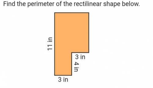 Find the perimeter of the rectilinear below.