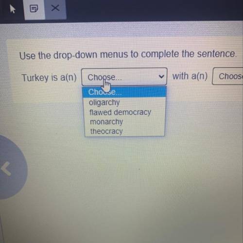 Use the drop-down menus to complete the sentence.