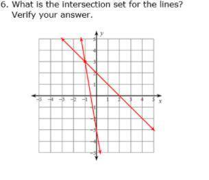 What is the intersection set for the lines? Verify your answer.
