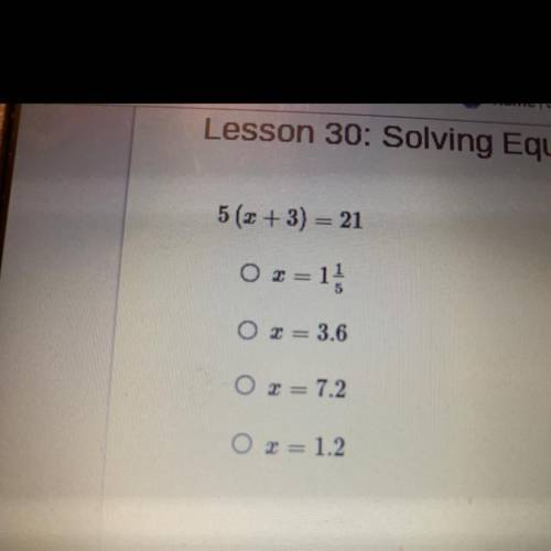 5(x+3)=21 pls help me with this
