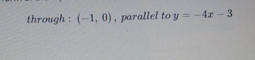 What is the parallel slope intercept form pls answerr