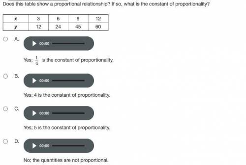 HELP ASAP!!! Does this table show a proportional relationship? If so, what is the constant of propo