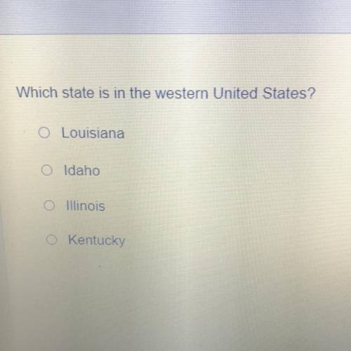 Which state is in the western United States?