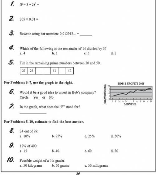 MM13 (Minute Math 13) 7th Grade Math

10 Questions (I need help, this is due soon [60-30 Points])