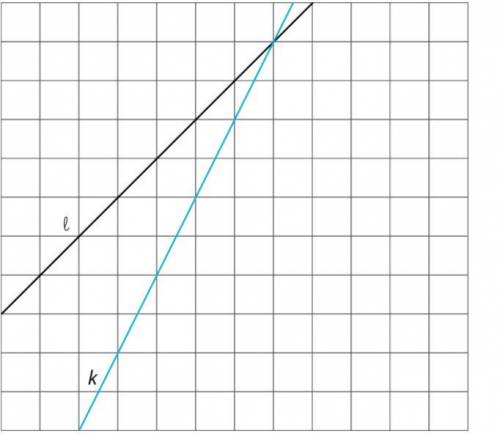 First-person to get this right get Brainliest

Which line has a slope of 1, and which has a slope