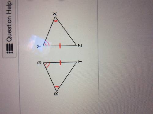 Tell why the two triangles are congruent. Give the congruence statement. Then list all other corres