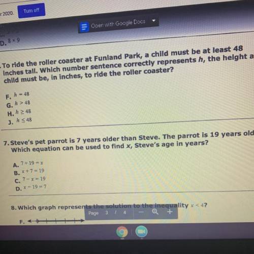 I need help on number 6 cuz I’m saying it’s F while my friend is saying that it’s H ‍♀️