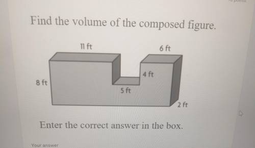 Find volume of the composed figure.