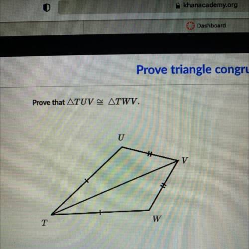 Prove that Angle Tuv is congruent to Angle TWV.
