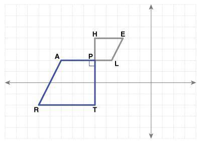 On the coordinate plane below, quadrilaterals TRAP and HELP are similar to each other.

The existi