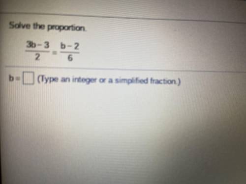 Solve for the proportion 
(Type an integer or a simplified fraction)