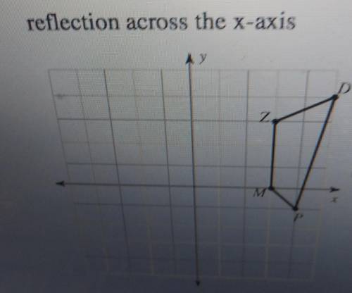 4) reflection across the x axis