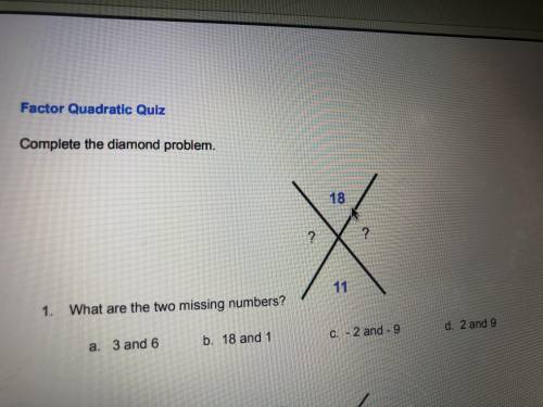 What is the answer for this diamond problem ?