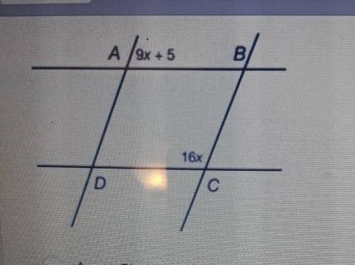 If ABCD (shown below) is a parallelogram, what is the measure of angle ABC?

A) 7 degrees B) 68 de