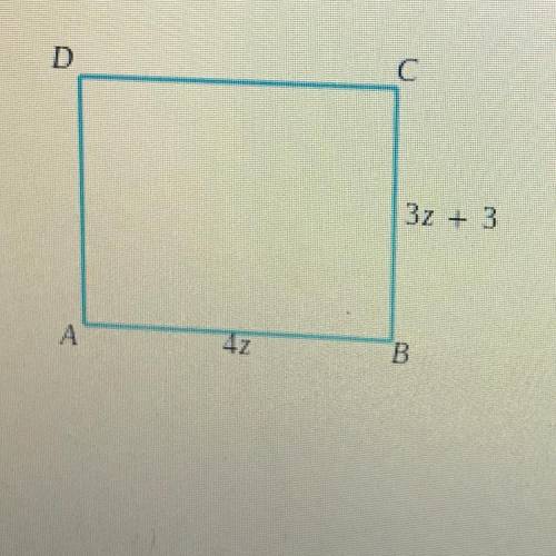 The perimeter of the rectangle below is 174 units. Find the length of side BC. Write your answer wi