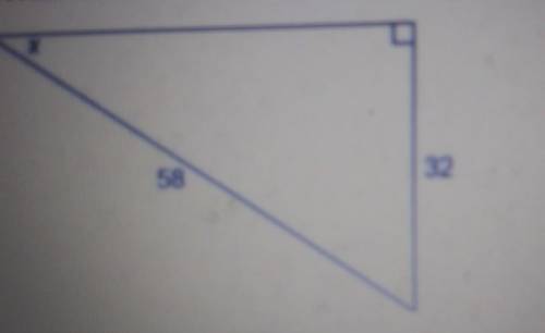What is the value of x in this triangle? 28.89° 58° 33.49° 56.510