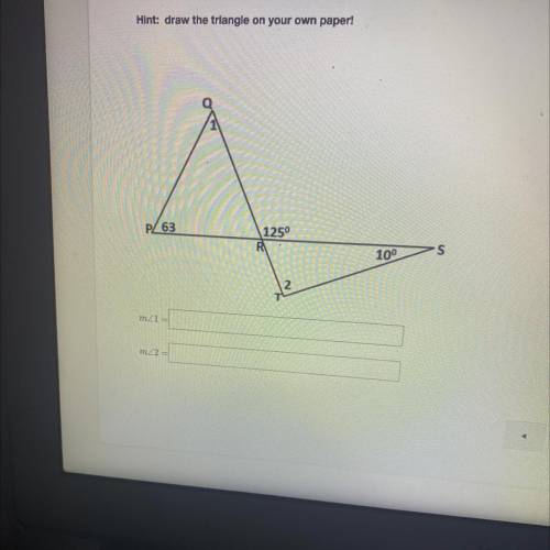 Can someone find the measures of angle 1 & 2?