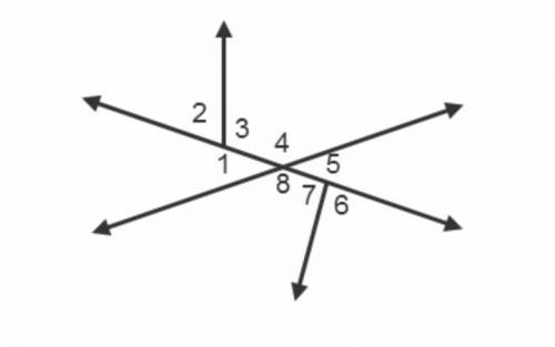 Which angle is adjacent to ∠4?
∠2
∠3
∠5
∠8