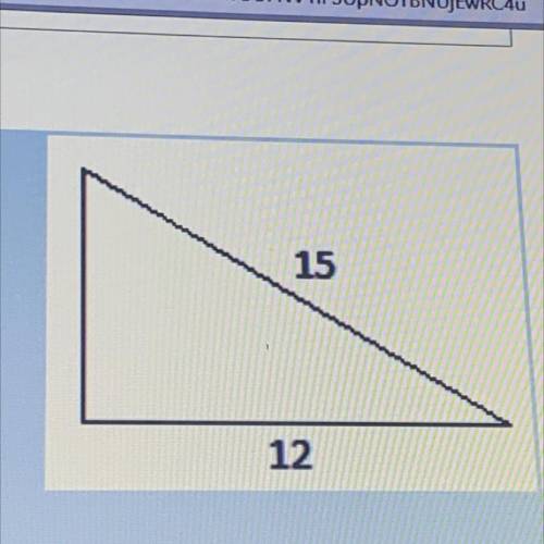 What is the length of the missing side of this right triangle? WILL GIVE BRAINLIEST