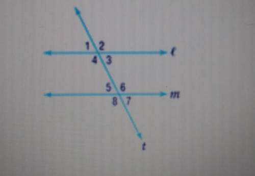 1.) If the measure of angle 2 is 117 degrees, what is the measure of angle 8?

A) 117 degreesB) 27