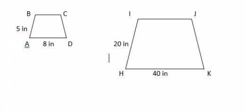 3.) The following figures are drawn and labeled. What is the scale factor (ratio)? The figure on th