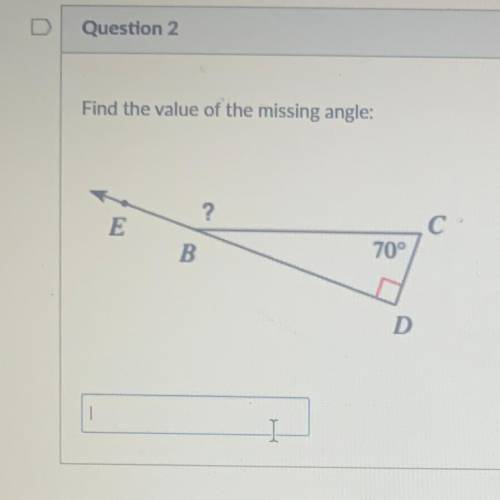 Find the value of the missing angle