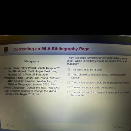 Bibliography

There are some formatting errors in this bibliography
page. Which corrections should
