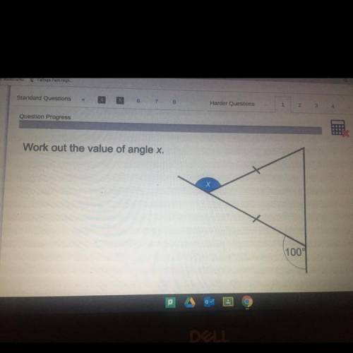 Work out the value of angle x and how ??