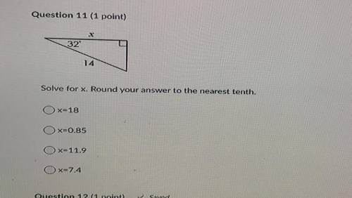 Solve for X to the nearest tenth