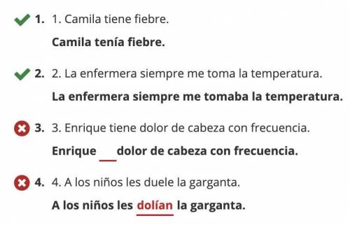 3, and 4 PLEASE help with Spanish, Imperfecto