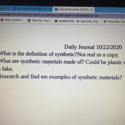 Whats the def of synthetic?