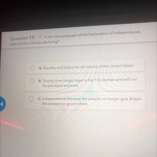 Can someone help me with this one? it’s about the declaration of independence.