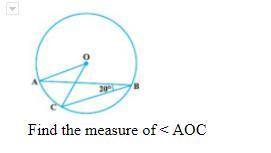 Find the measure of < AOC