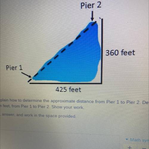 Based on the sketch, explain how to determine the approximate distance from Pier 1 to Pier 2. Dete