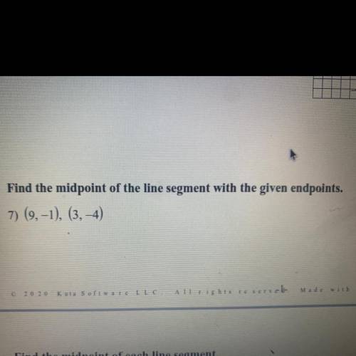 Can someone help me find the midpoint?