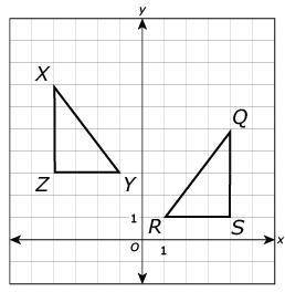 Which transformation or series of transformations would prove that XYZ is congruent to QRS? Select