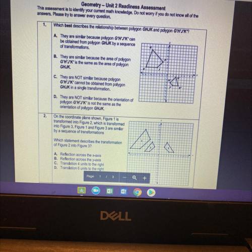 Geometry - Unit 2 Readiness Assessment

This assessment is to identify your current math knowledge
