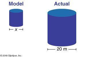 The volume of a model created by an architect is 40 cubic centimeters. The volume of the real tower