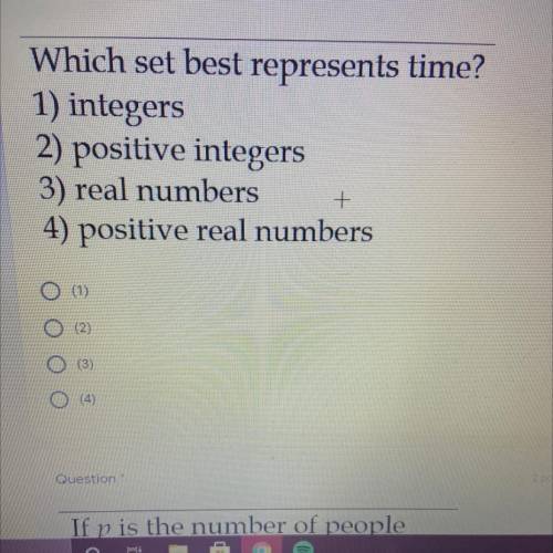 Which set best represents time?