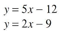True or False. (1, – 7) is a solution to the following systems of equations.