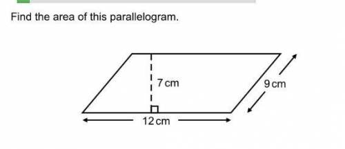 Solve the area of this parallel gram