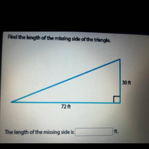 Find the length of the missing side of the triangle plz
