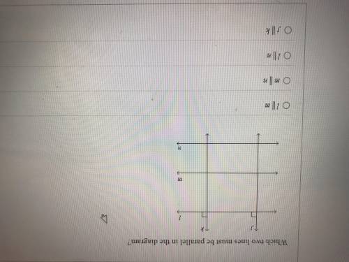 Which two lines must be parallel in the diagram?