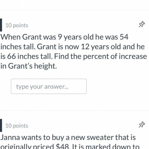 Item 3 is unpinned. Click to pin.

When Grant was 9 years old he was 54 inches tall. Grant is now