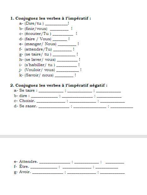 Can you help me with this french worksheet? It would be much appreciated if you added an explanatio
