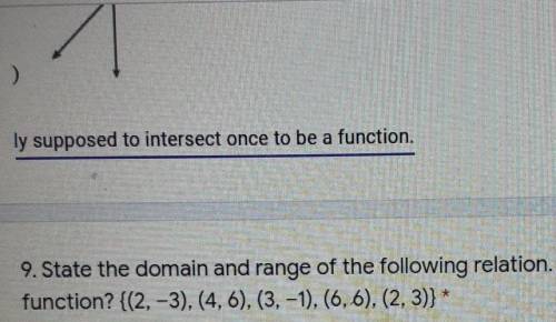 State the domain and range of the following relation. Is the relation a function?