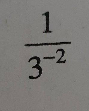 Find the value of 1/3^-2